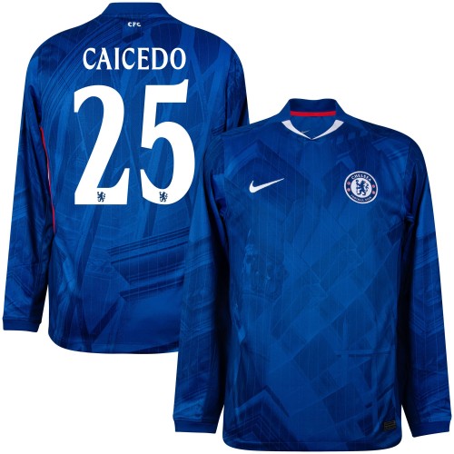 Chelsea Hemmatröja Caicedo 25 2025–2026 Långärmad Chelsea Hemmatröja Caicedo 25 2025–2026 Långärmad